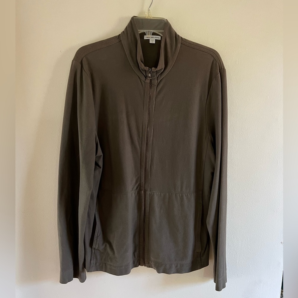 James Perse Men’s Green Zip Jacket. Size 3 (Large)